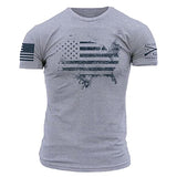 Grunt Style American Acid Men's T-Shirt (Heather Grey, Large)