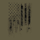 Grunt Style 1776 Flag Men's T-Shirt (Military Green, Large)