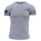 Grunt Style 1776 Flag Men's T-Shirt (Heather Grey, Large)