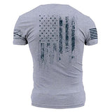 Grunt Style 1776 Flag Men's T-Shirt (Heather Grey, Large)