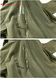 Windproof Softshell Tactical Hoodie Fleece Hunting Jacket Coat Army Green