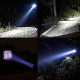 Tactical Flashlight 2 Pack - Tac Light Torch Flashlight - As Seen on TV XML T6 - Brightest LED Flashlight with 5 Modes - Adjustable Waterproof Flashlight for Biking Camping by LETMY