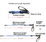 Aluminum Collapsible Ultralight Unisex Hiking Trekking Pole