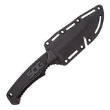 SOG Tactical Knife with Sheath - “Field Knife” Fixed Blade Knives FK1001-CP 4” Fixed Blade Knife with Full Tang Sharp Knife Blade + Survival Knife Grip