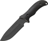 Schrade SCHF36 10.4in Steel Fixed Blade Knife with 5in Drop Point Blade and TPE Handle for Outdoor Survival Camping and Everyday Carry