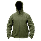 ReFire Gear Men's Military Tactical Sport Fleece Hoodie Jacket, Army Green