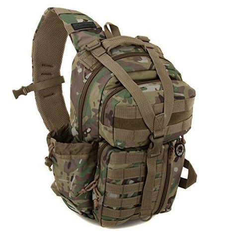 Nexpak Tactical Messenger Sling Bag Outdoor Camping Hiking Travel Backpack TL318-MLTCM Multi Camo Green
