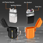 2 Pack Waterproof/Windproof Butane Lighter for Outdoor