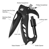 Multitool Carabiner with Pocket Knife, Bottle Opener, Window Breaker and Screwdriver