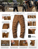 CQR Men's Tactical Pants, Water Resistant Ripstop Cargo Pants